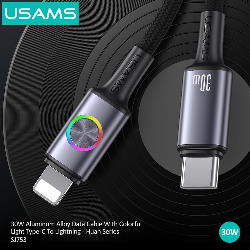 کابل تبدیل USB-C به لایتنینگ یوسمز مدل SJ753-30W طول 1.2 متر