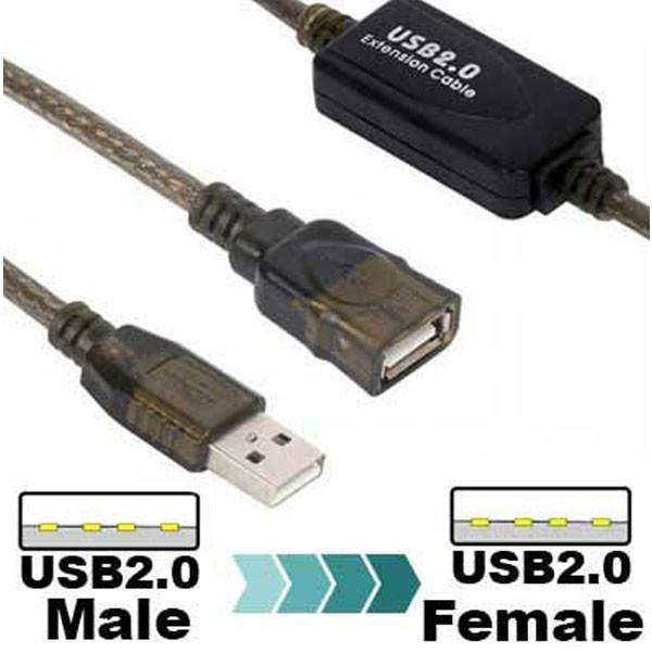 کابل افزایش طول USB 2.0 دی-نت مدل DT-461 طول 20 متر
