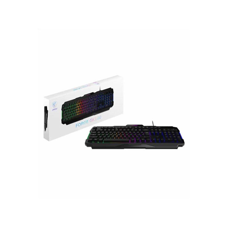 کیبورد گیمینگ ام اس آی مدل FORGE GK100 WIRED
