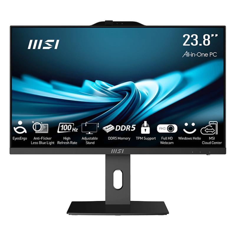 کامپیوتر همه کاره 23.8 ام اس آی مدل PRO AP242P 14M با پردازنده Core i3 14100 رم 8 گیگابایت از نوع DDR5 حافظه داخلی یک ترابایت SSD کارت گرافیک UHD Graphics (integrated) نمایشگر از نوع IPS