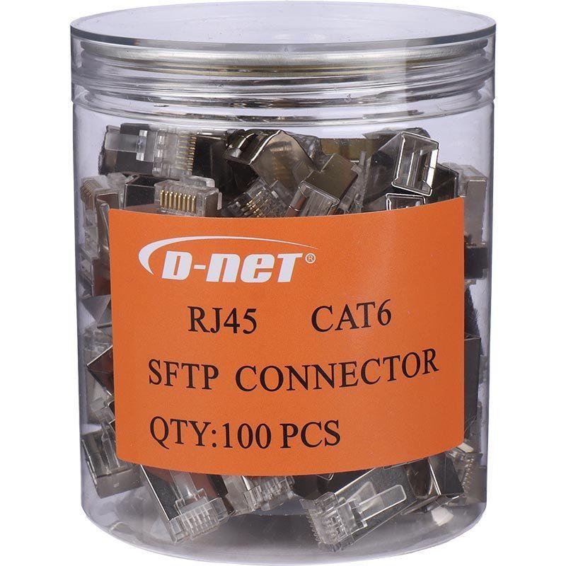 کانکتور CAT6 SFTP دی نت مدل OPEN END بسته 100عددی