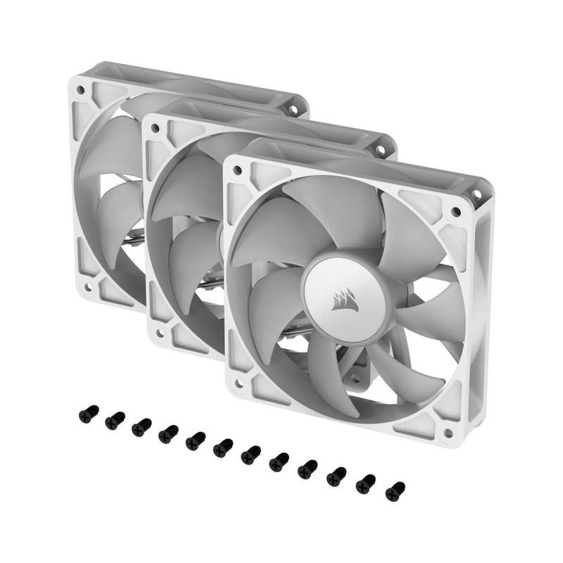 فن کیس کورسیر مدل RS120 سفید بسته سه عددی