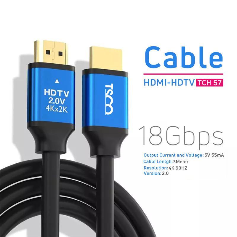 کابل HDMI تسکو مدل TCH 57 طول 3 متر