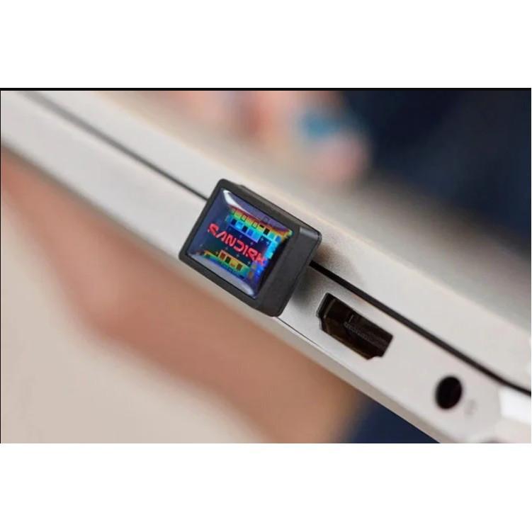 فلش مموری سن دیسک مدل EXTREME FIT CZ530 ظرفیت 256 گیگابایت رابط USB-C سرعت انتقال 400 مگابایت بر ثانیه طراحی کم‌حجم و مقاوم، سازگار با لپ‌تاپ، تبلت و گوشی‌های دارای پورت USB Type-C