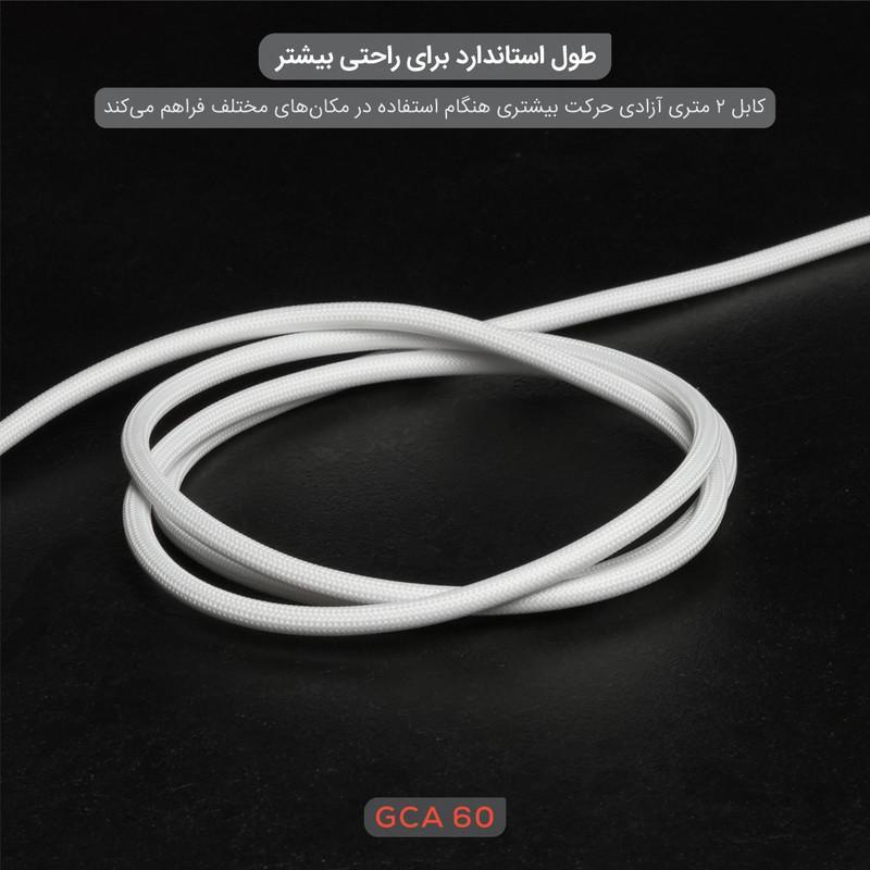 کابل تبدیل USB/USB-C به لایتنینگ/USB-C تسکو مدل GCA 60 W طول 2 متر