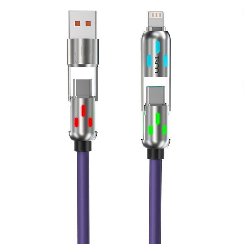 کابل تبدیل USB/USB-C به لایتنینگ/USB-C تسکو مدل GCA 60 W طول 2 متر