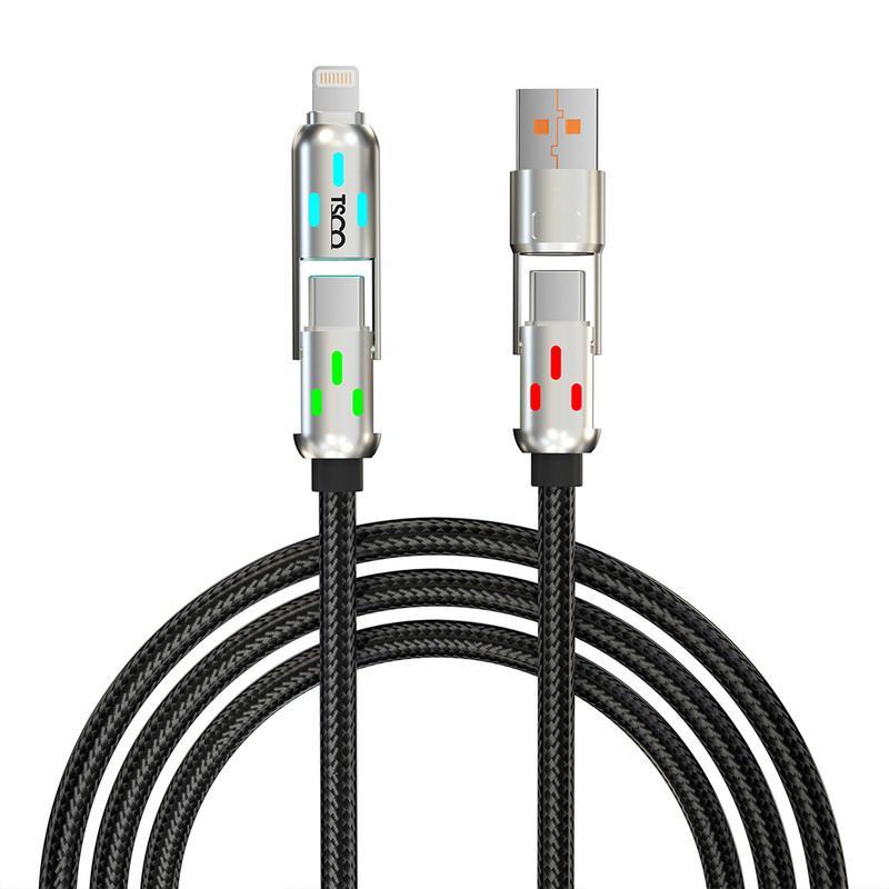 کابل تبدیل USB/USB-C به لایتنینگ/USB-C تسکو مدل GCA 60 W طول 2 متر