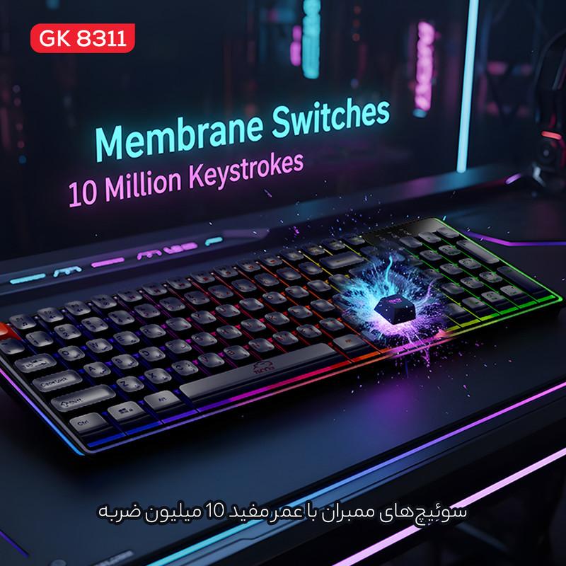 کیبورد مخصوص بازی تسکو مدل GK 8311 Apollo
