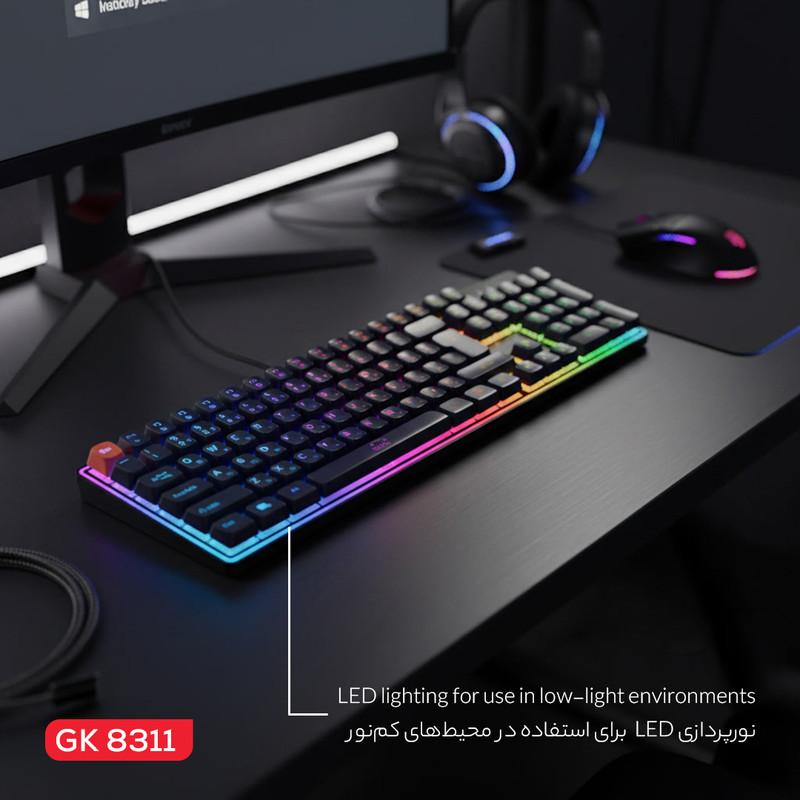 کیبورد مخصوص بازی تسکو مدل GK 8311 Apollo