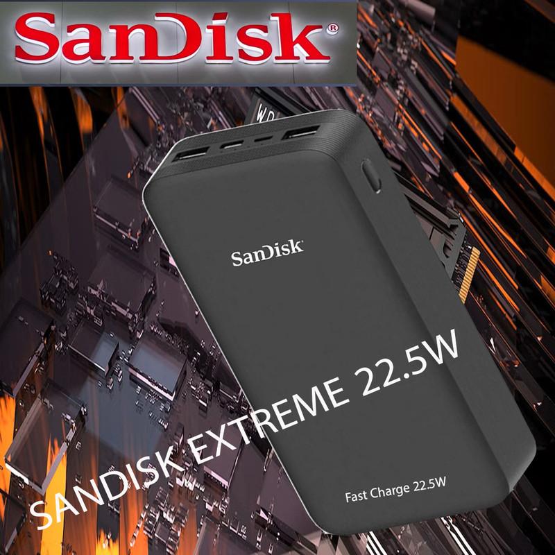پاوربانک 22.5 وات سن دیسک مدل EXTREME ظرفیت 20000 میلی‌آمپرساعت