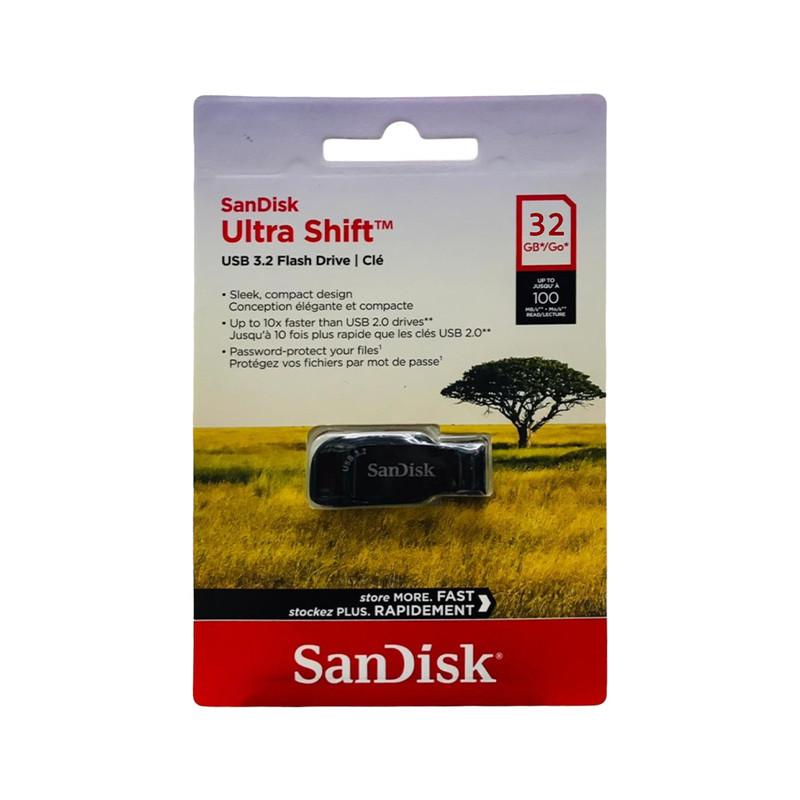 فلش مموری سن دیسک مدل ULTRA SHIFT CZ410 ظرفیت 32 گیگابایت با رابط USB 3.2