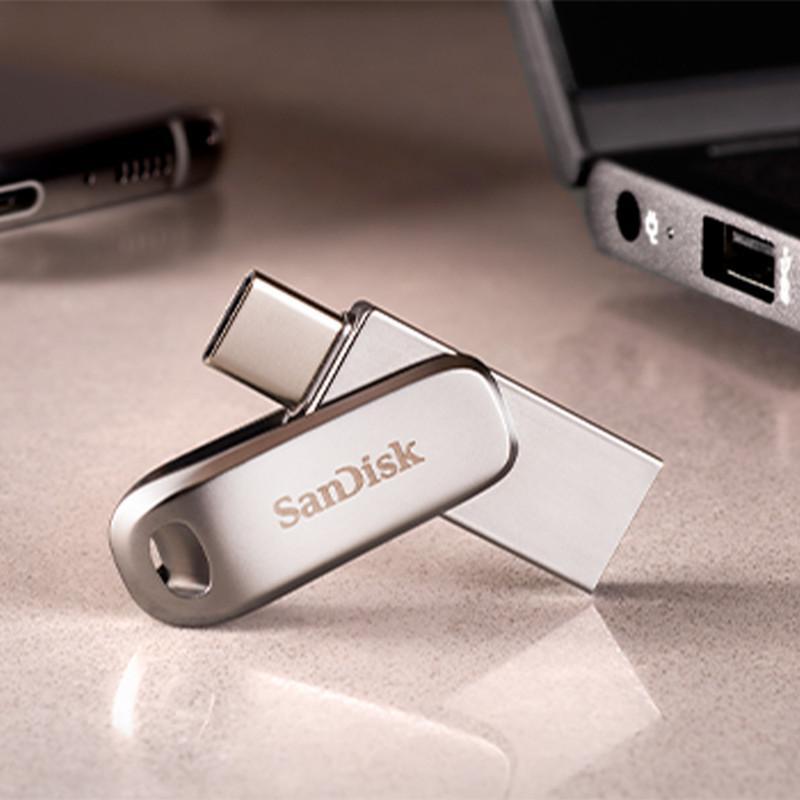 فلش مموری سن دیسک مدل Ultra Dual Drive Luxe ظرفیت 64 گیگابایت با رابط USB 3.2
