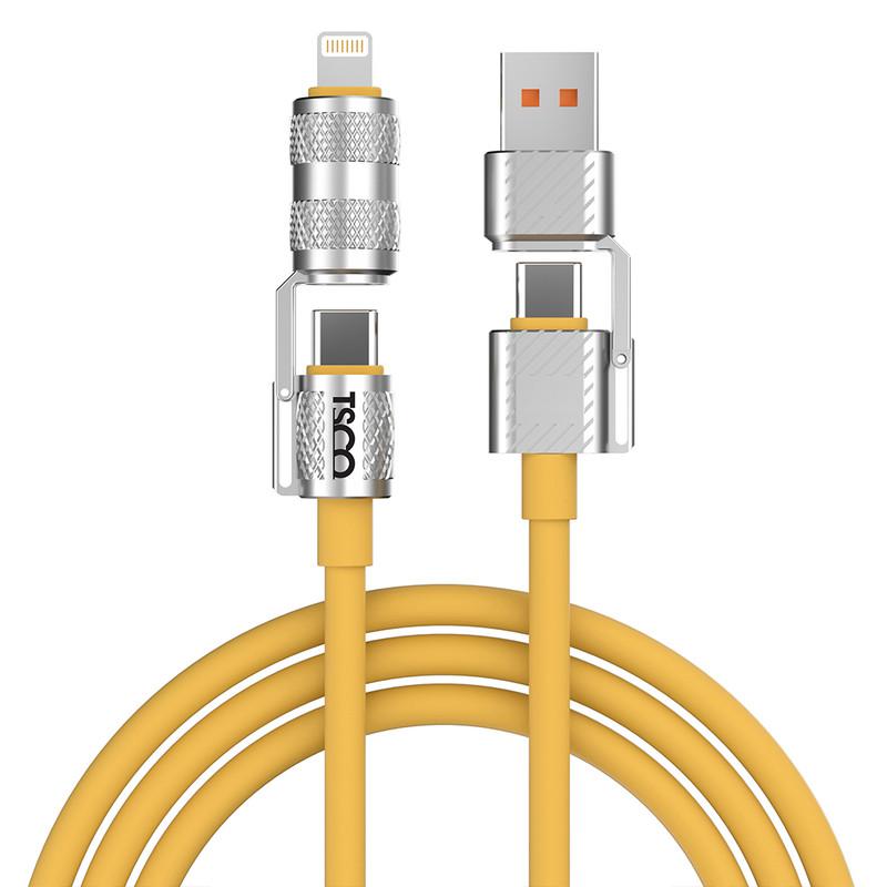 کابل تبدیل USB/USB-C به لایتنینگ/USB-C تسکو مدل GCA 240W طول 1.2 متر