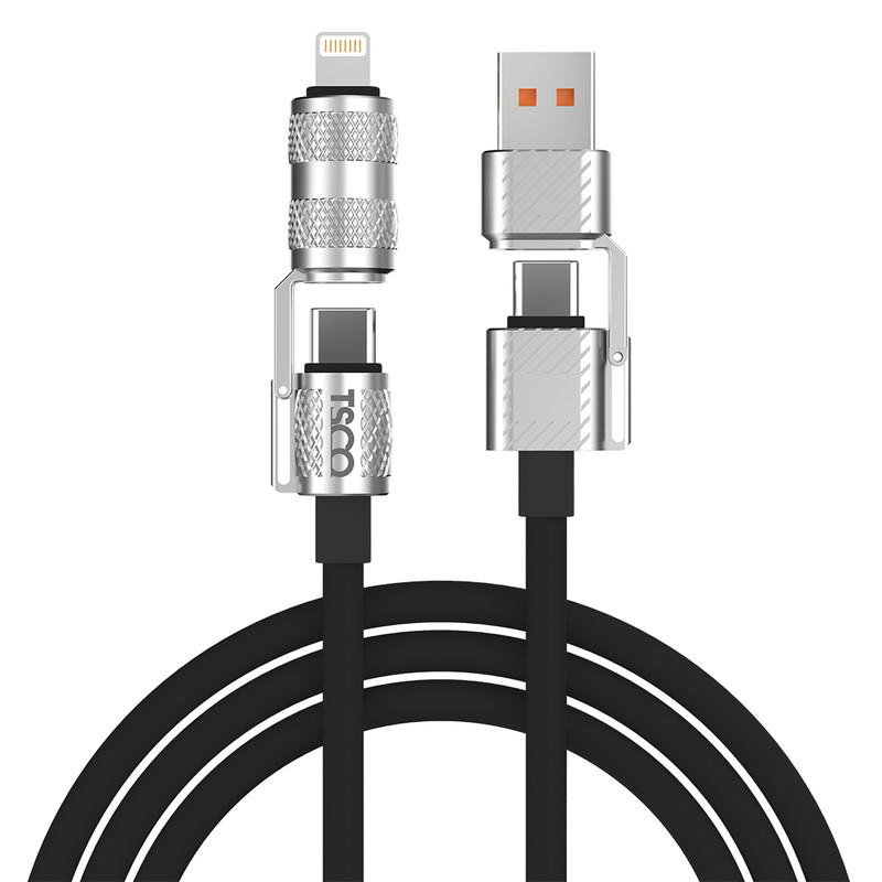 کابل تبدیل USB/USB-C به لایتنینگ/USB-C تسکو مدل GCA 240W طول 1.2 متر