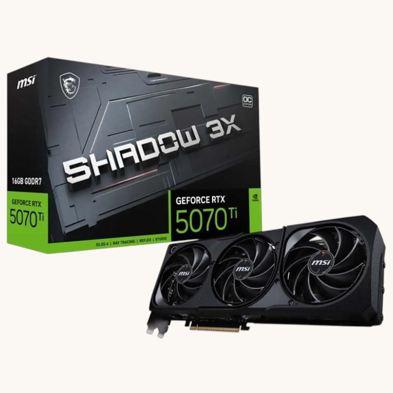 کارت گرافیک ام اس آی مدل GEFORCE RTX 5070 TI 16G SHADOW 3X OC