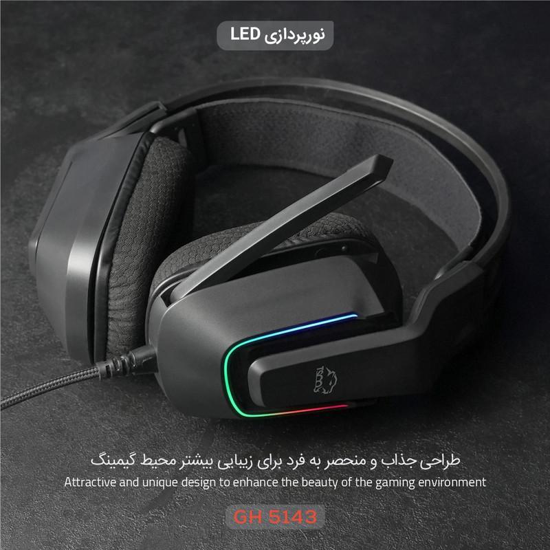 هدفون گیمینگ تسکو مدل  GH 5143 Phantomus RGB