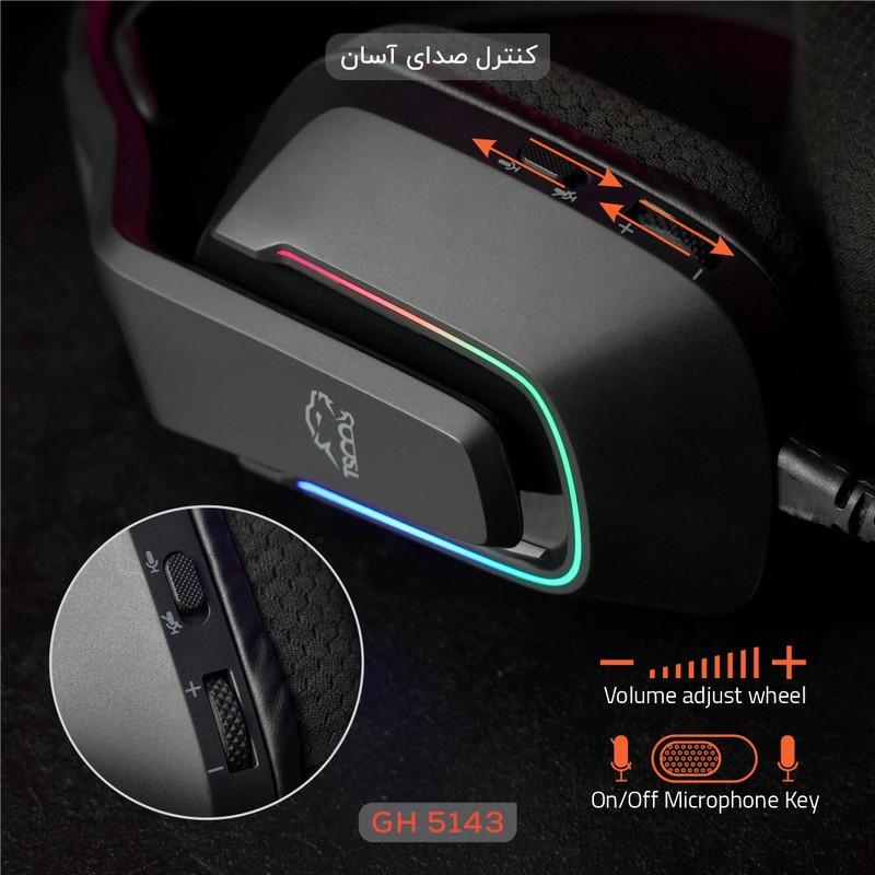 هدفون گیمینگ تسکو مدل  GH 5143 Phantomus RGB