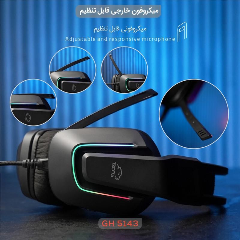 هدفون گیمینگ تسکو مدل  GH 5143 Phantomus RGB