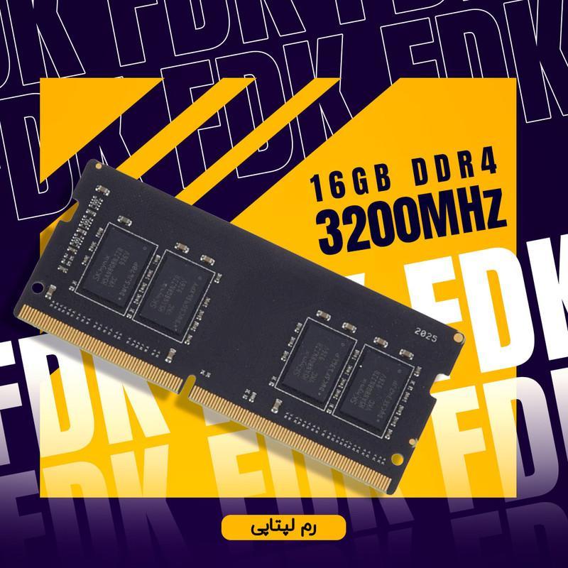 رم لپ‌تاپ DDR4 تک کاناله 3200 مگاهرتز 22 فدک مدل Laptop 16GBRAM fadak