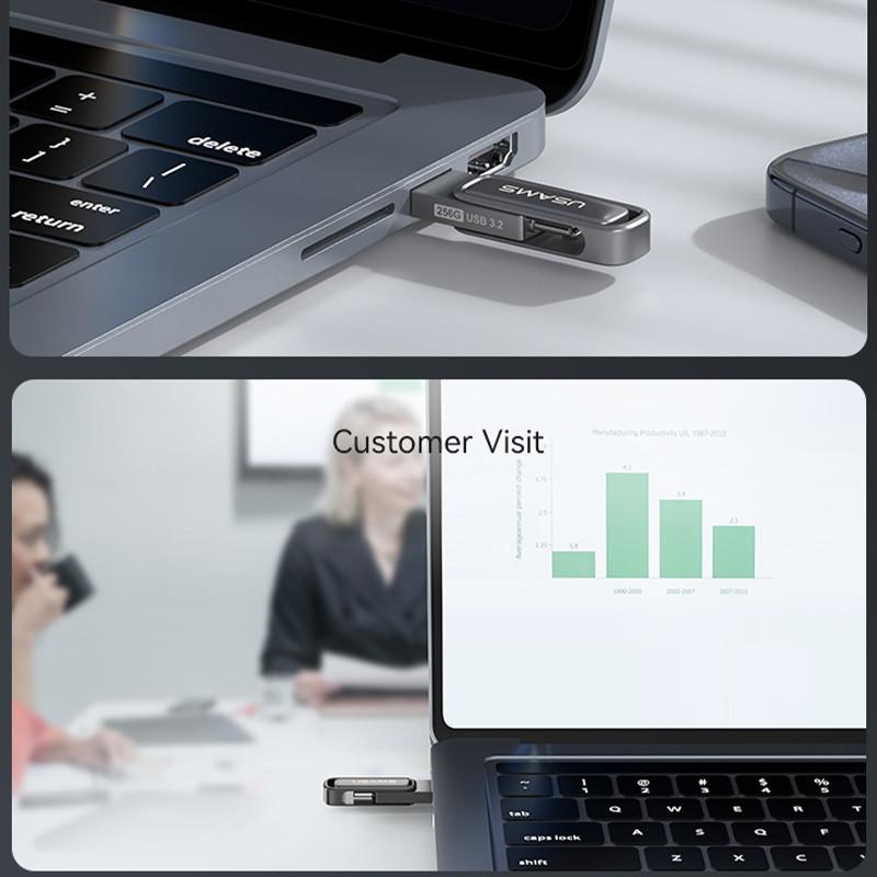 فلش مموری یوسمز مدل zb346 ظرفیت 32 گیگابایت با رابط USB Type-C