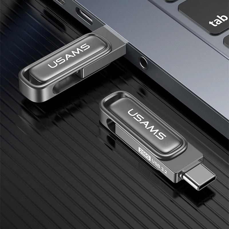 فلش مموری یوسمز مدل zb349 ظرفیت 256 گیگابایت با رابط usb-C