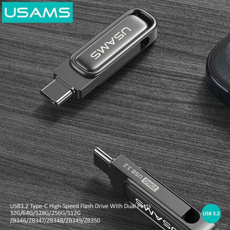 فلش مموری یوسمز مدل zb349 ظرفیت 256 گیگابایت با رابط usb-C