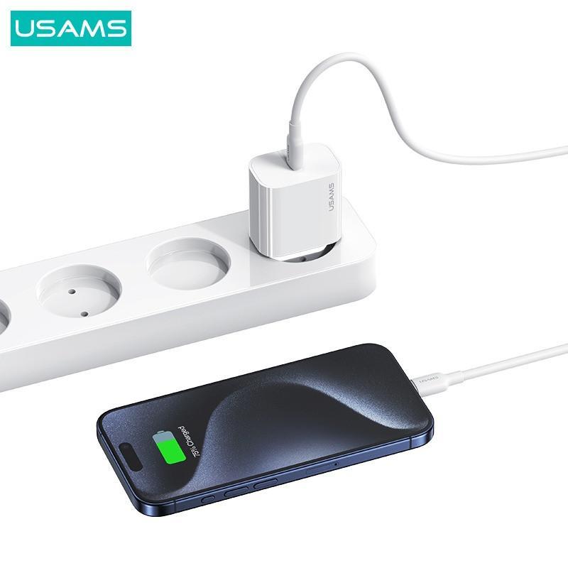 شارژر دیواری 20 وات یوسمز مدل CC226 به همراه کابل تبدیل USB-C