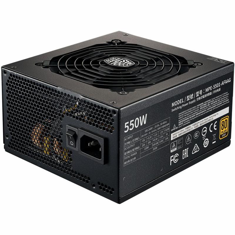 منبع تغذیه کامپیوتر 550 وات وات کولر مستر مدل  MWE GOLD 550 V2 Full Modular