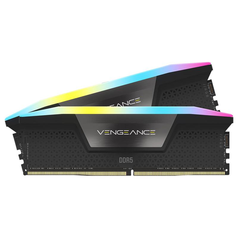م دسکتاپ کورسیر VENGEANCE RGB DDR5 دو کاناله ظرفیت 48 گیگابایت فرکانس 8200 مگاهرتز تایمینگ CL40 با هیت سینک آلومینیومی 