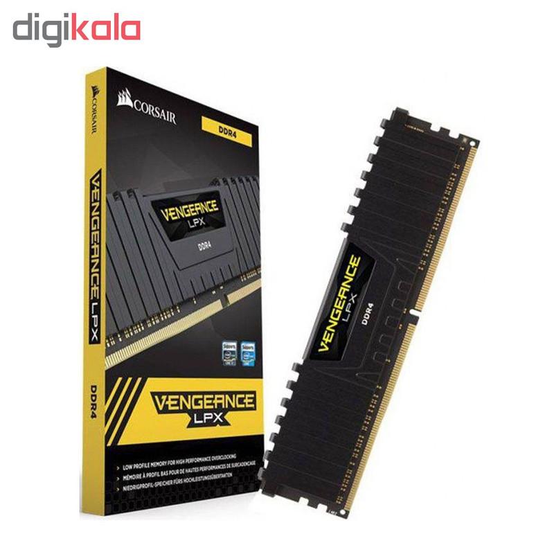 رم دسکتاپ DDR4 کورسیر مدل Vengeance LPX ظرفیت 16 گیگابایت (دو ماژول 8 گیگابایت) فرکانس 3200 مگاهرتز تایمینگ CL16-18-18-36 با پخش‌کننده حرارت آلومینیومی و پشتیبانی از XMP 2.0 برای اورکلاکینگ پایدار و سازگاری بالا