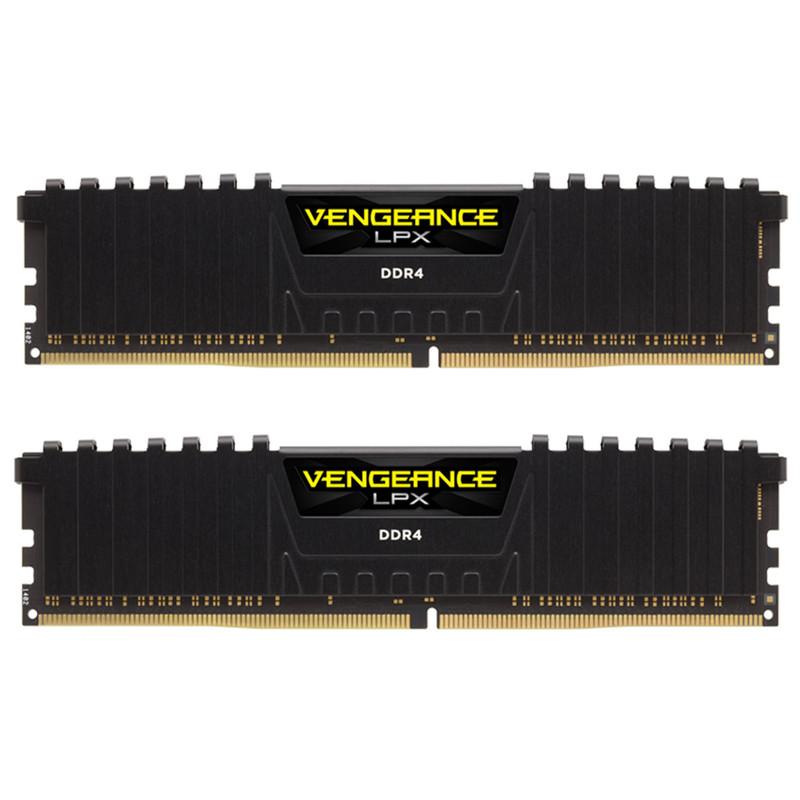 رم دسکتاپ DDR4 کورسیر مدل Vengeance LPX ظرفیت 16 گیگابایت (دو ماژول 8 گیگابایت) فرکانس 3200 مگاهرتز تایمینگ CL16-18-18-36 با پخش‌کننده حرارت آلومینیومی و پشتیبانی از XMP 2.0 برای اورکلاکینگ پایدار و سازگاری بالا