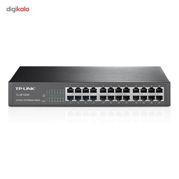 سوییچ 24 پورت مگابیتی و رکمونت تی پی-لینک مدل TL-SF1024D