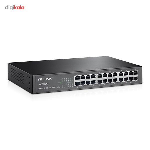 سوییچ 24 پورت مگابیتی و رکمونت تی پی-لینک مدل TL-SF1024D