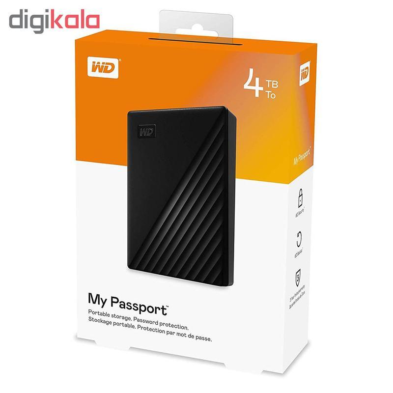 هارد اکسترنال وسترن دیجیتال مدل My Passport ظرفیت چهار ترابایت دارای رابط USB Type-A 3.2