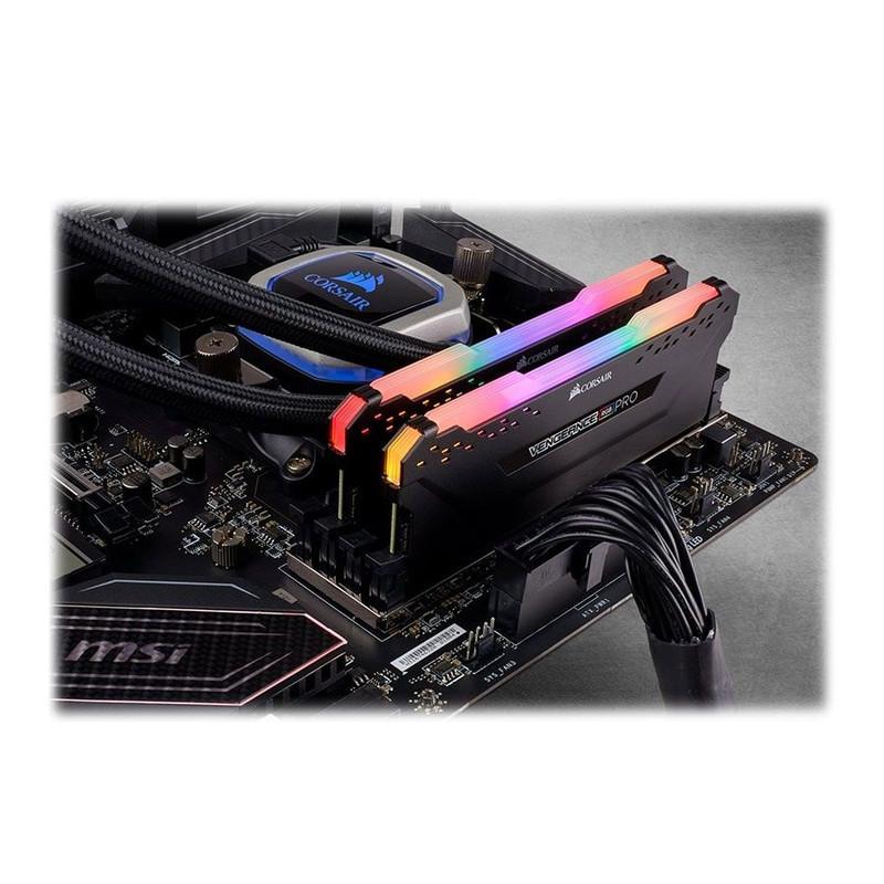 رم دسکتاپ کورسیر مدل VENGEANCE RGB PRO DDR4 دوکاناله 32 گیگابایت 3200 مگاهرتز تایمینگ CL16 ولتاژ 1.35 ولت با نورپردازی RGB