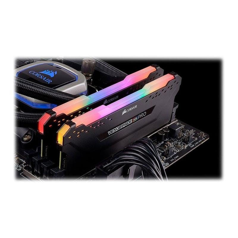 رم دسکتاپ کورسیر مدل VENGEANCE RGB PRO DDR4 دوکاناله 32 گیگابایت 3200 مگاهرتز تایمینگ CL16 ولتاژ 1.35 ولت با نورپردازی RGB