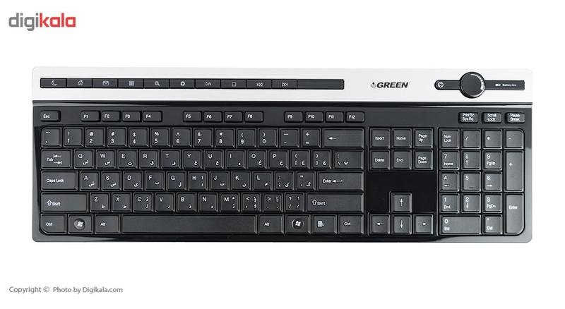 کیبورد و ماوس بی سیم گرین مدل GKM-505W، سوییچ ممبران، Full-Size
