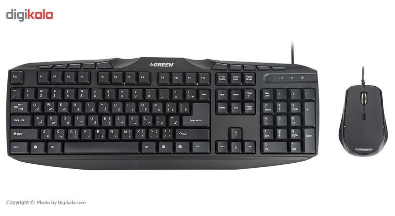 کیبورد و ماوس گرین مدل GKM-305، سوئیچ ممبران، Full-size