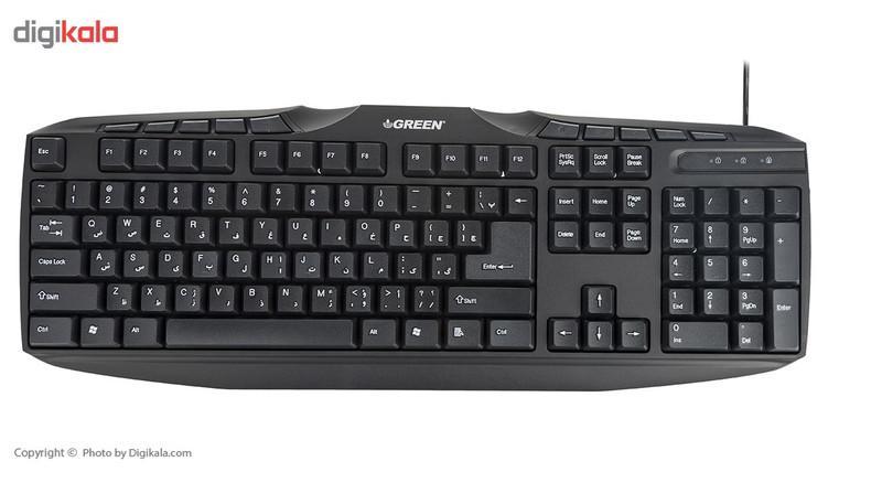 کیبورد و ماوس گرین مدل GKM-305، سوئیچ ممبران، Full-size