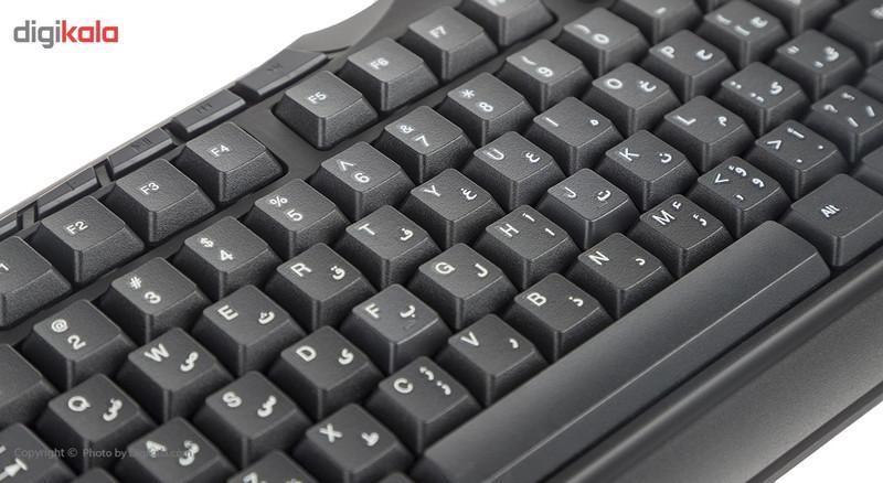 کیبورد و ماوس گرین مدل GKM-305، سوئیچ ممبران، Full-size