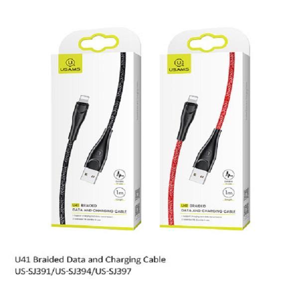 کابل تبدیل USB به لایتنینگ یوسمز مدل US-SJ394 U41 طول 2 متر