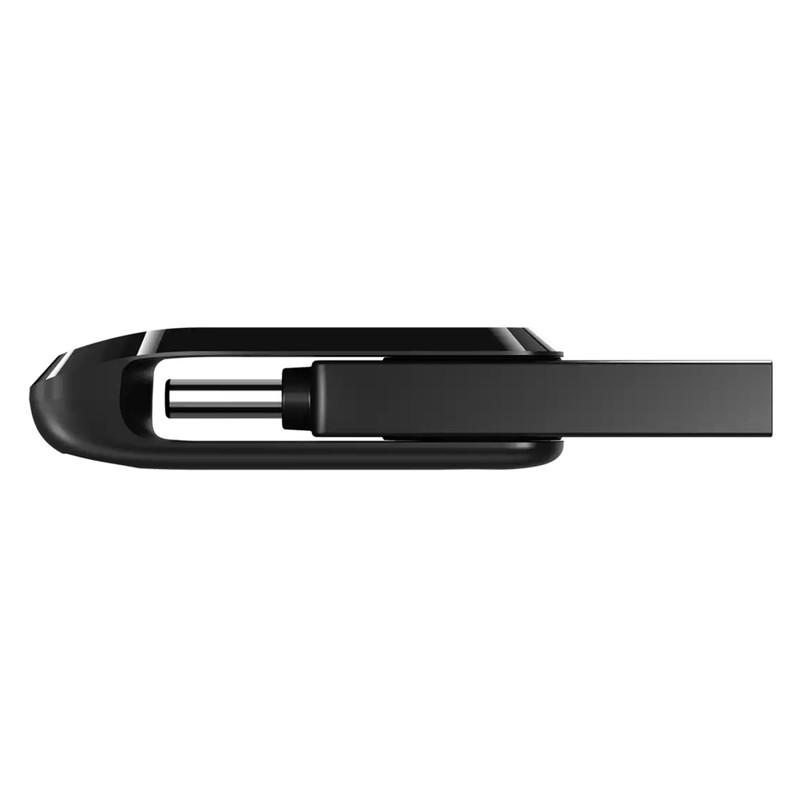 فلش مموری سن دیسک 64 گیگابایت مدل Ultra Dual Drive Go با دو رابط USB Type-C و USB Type-A، استاندارد USB 3.2 Gen1، طراحی چرخشی، سازگار با اندروید، iOS، ویندوز و مک، مناسب گوشی، تبلت، کامپیوتر و تلویزیون
