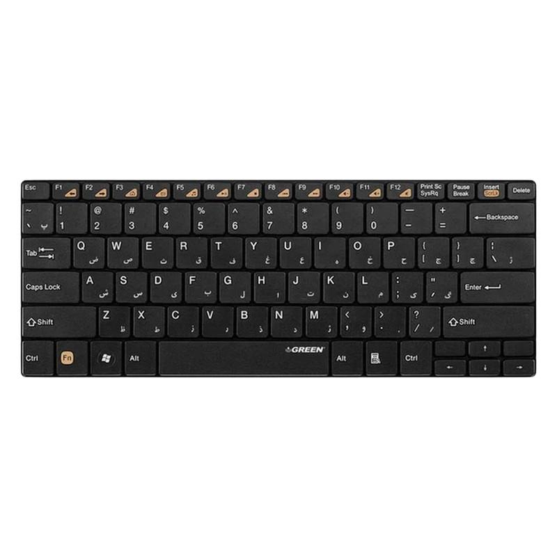 کیبورد بی‌سیم گرین مدل GK-102W با حروف فارسی