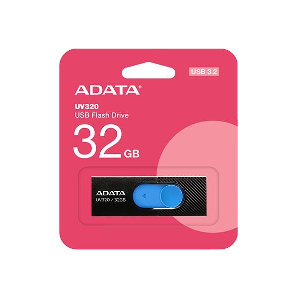 فلش مموری 32 گیگابایت ای دیتا مدل UV320 با درگاه USB 3.1 کشویی و سازگار با ویندوز، مک و لینوکس، مناسب انتقال سریع اطلاعات تا 10 گیگابیت بر ثانیه