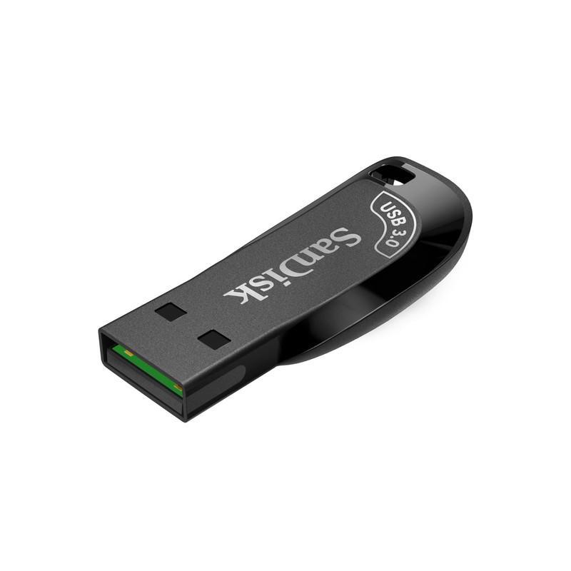 فلش مموری سن دیسک مدل ULTRA SHIFT CZ410 ظرفیت 128GB، سرعت خواندن 100MB/s، مجهز به USB 3.1 با سرعت 15 برابر USB 2.0، دارای نرم‌افزار امنیتی و بازیابی فایل، مناسب ضبط خودرو و تلویزیون