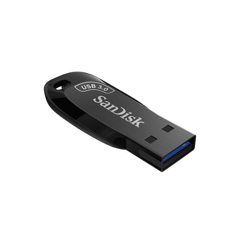 فلش مموری سن دیسک مدل ULTRA SHIFT CZ410 ظرفیت 128GB، سرعت خواندن 100MB/s، مجهز به USB 3.1 با سرعت 15 برابر USB 2.0، دارای نرم‌افزار امنیتی و بازیابی فایل، مناسب ضبط خودرو و تلویزیون