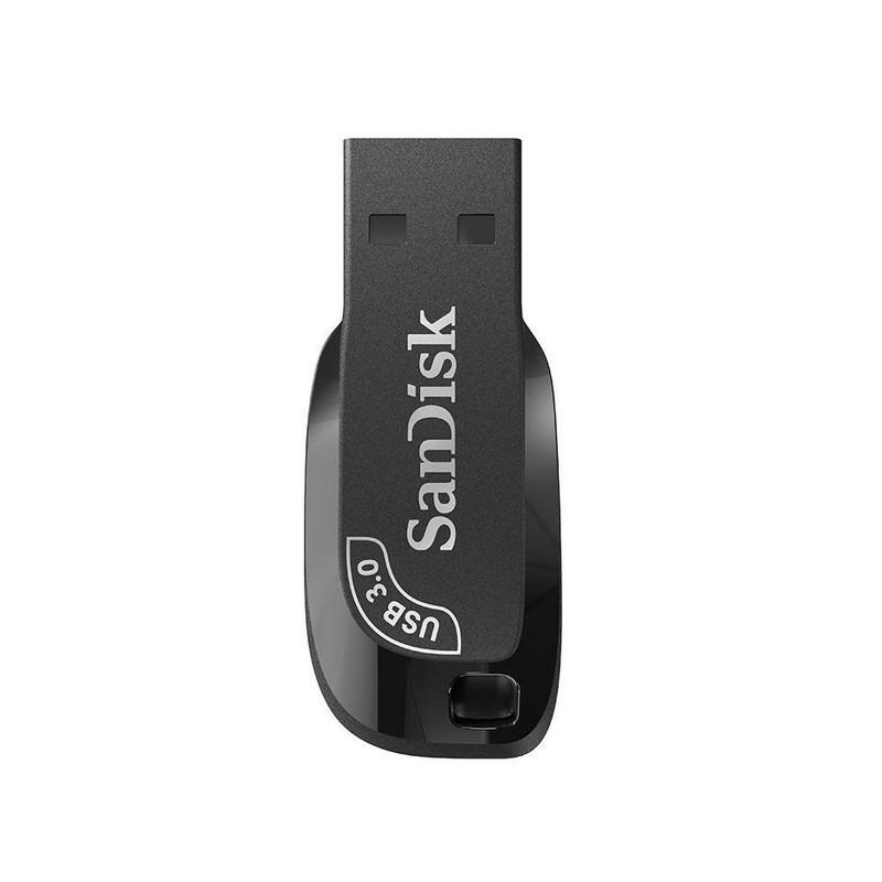 فلش مموری سن دیسک مدل ULTRA SHIFT CZ410 ظرفیت 128GB، سرعت خواندن 100MB/s، مجهز به USB 3.1 با سرعت 15 برابر USB 2.0، دارای نرم‌افزار امنیتی و بازیابی فایل، مناسب ضبط خودرو و تلویزیون