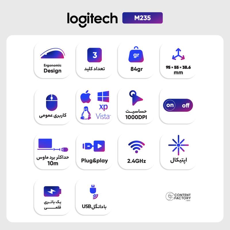 ماوس بی‌سیم لاجیتک مدل M235