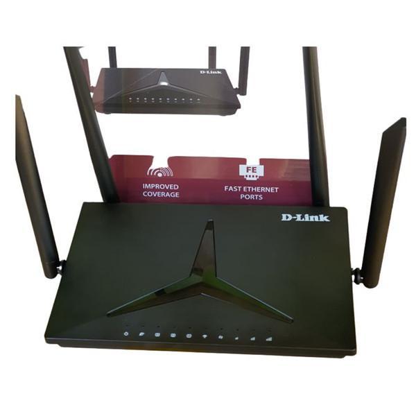 مودم روتر بی‌سیم خانگی 4G دی-لینک مدل DWR-M920 با شیار سیم‌کارت، پشتیبانی از 32 کاربر، سرعت انتقال 150 مگابیت، چهار آنتن داخلی و خارجی و رابط RJ-45 WAN/LAN