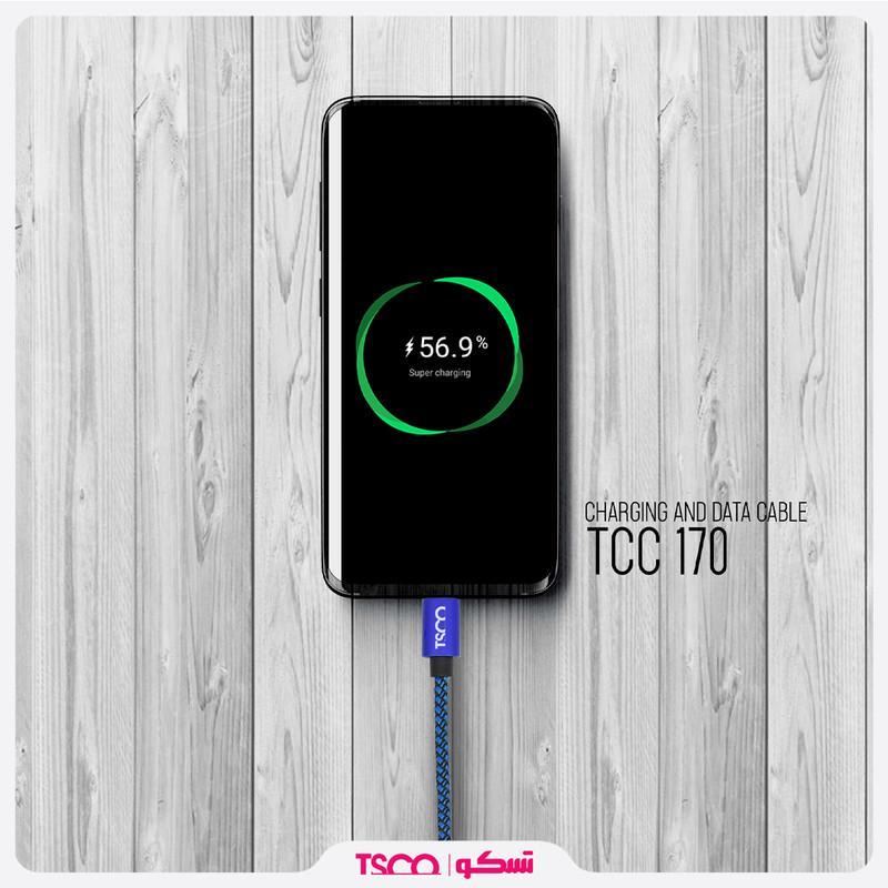 کابل تبدیل USB به USB-C تسکو مدل TCC 170 طول 1 متر